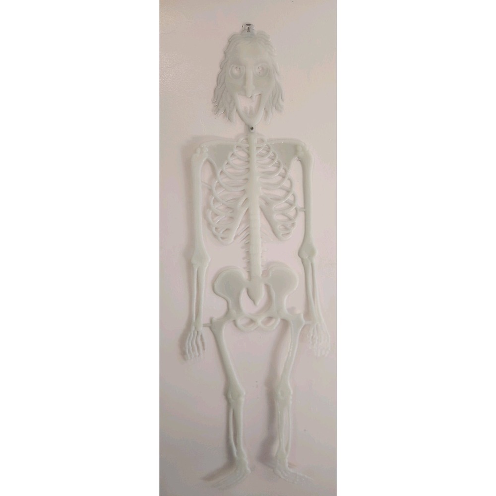 Vintage Hinged Plastic Skeleton Witch Halloween